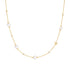 Gold Shell Pearl and Star Station Necklace